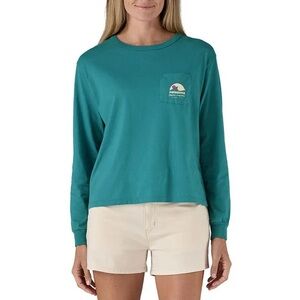 NWT  Patagonia Long Sleeve Cut Pocket T-Shirt | Wetland Blue
Size S